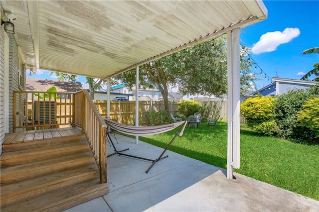 view of patio / terrace with a wooden deck