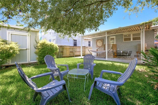 view of yard with a patio area