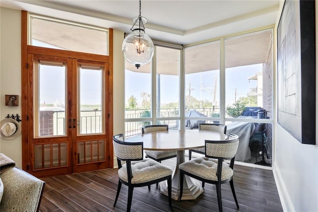 view of sunroom