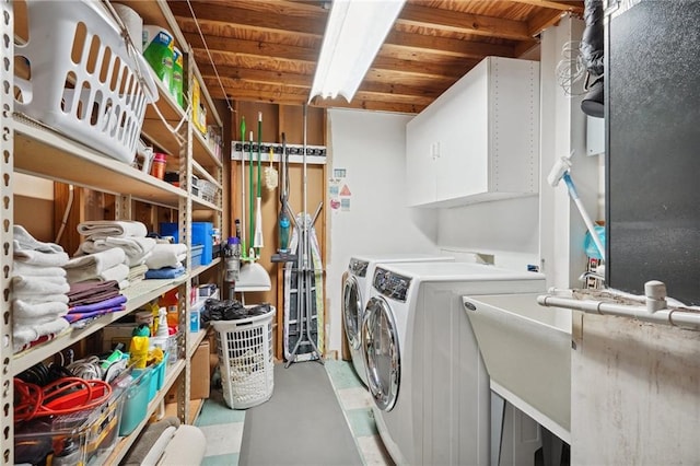 laundry area featuring separate washer and dryer