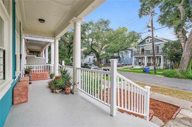 view of patio featuring covered porch