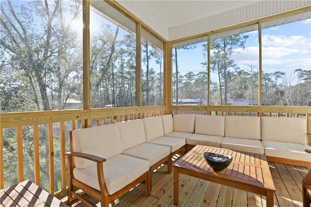 sunroom featuring a healthy amount of sunlight