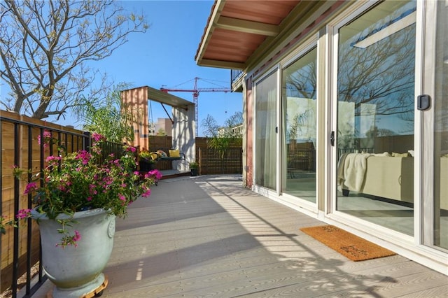 view of patio / terrace featuring a deck