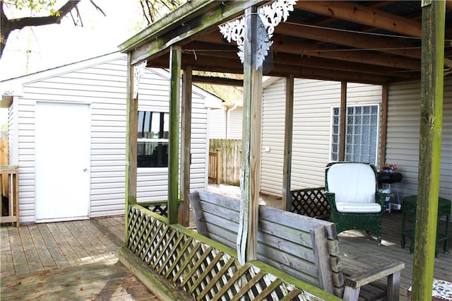 view of wooden terrace