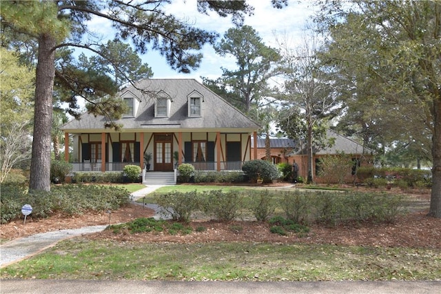 view of front of house featuring covered porch