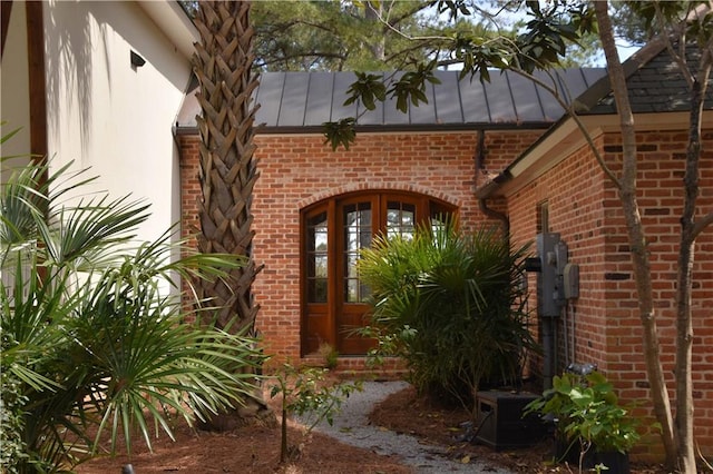 entrance to property with french doors