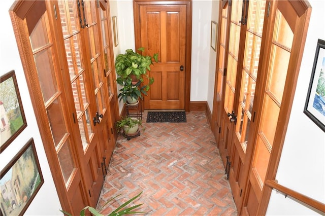 foyer with french doors