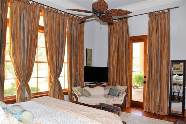 bedroom featuring hardwood / wood-style flooring