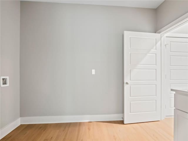 empty room featuring light wood-type flooring