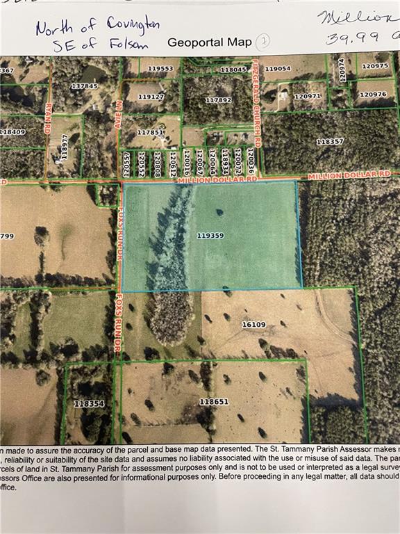 Million Dollar Rd, Covington LA, 70435 land for sale