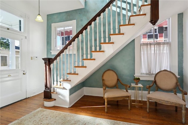 entrance foyer featuring light wood-type flooring