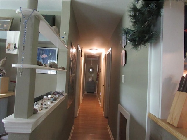 hall featuring hardwood / wood-style floors