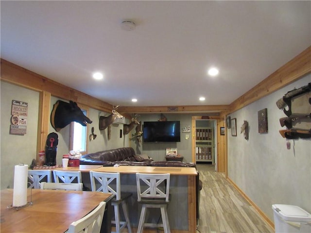 kitchen featuring hardwood / wood-style flooring