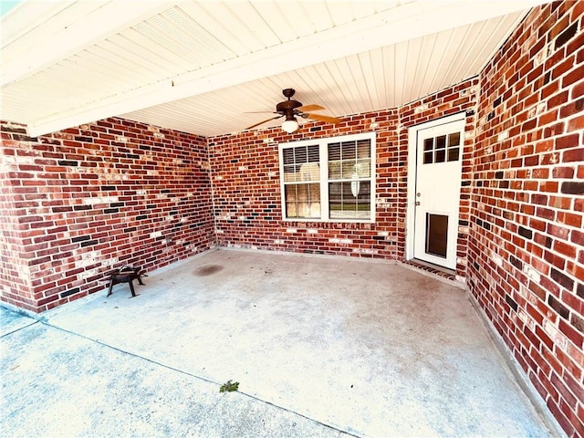 view of patio / terrace with ceiling fan