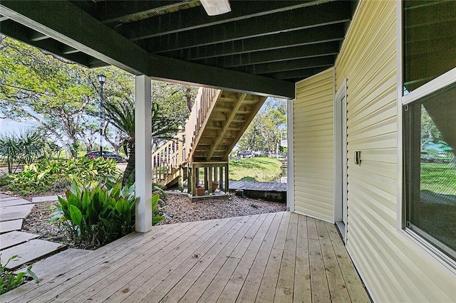 view of wooden terrace