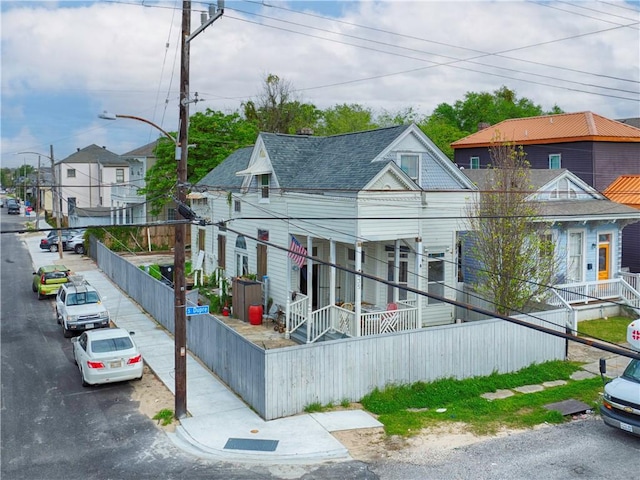 view of front of property with a porch