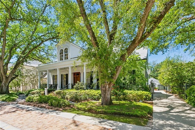 view of front of house featuring covered porch