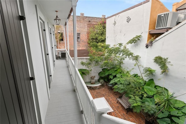 balcony with central AC