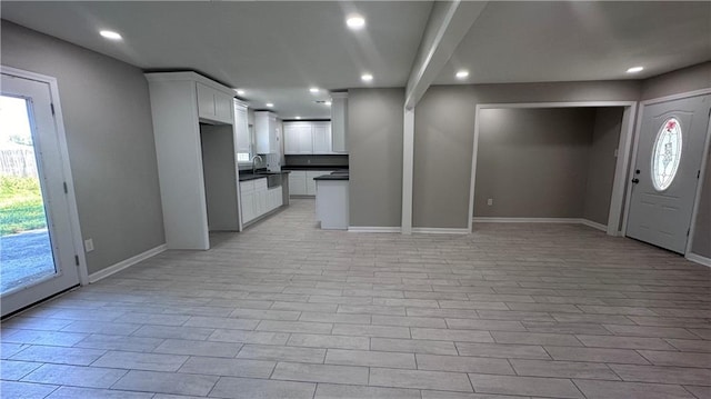 entryway featuring light tile flooring