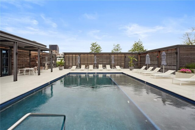 view of pool with a patio