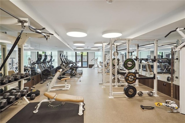 view of exercise room