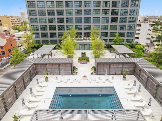 view of pool with a patio area