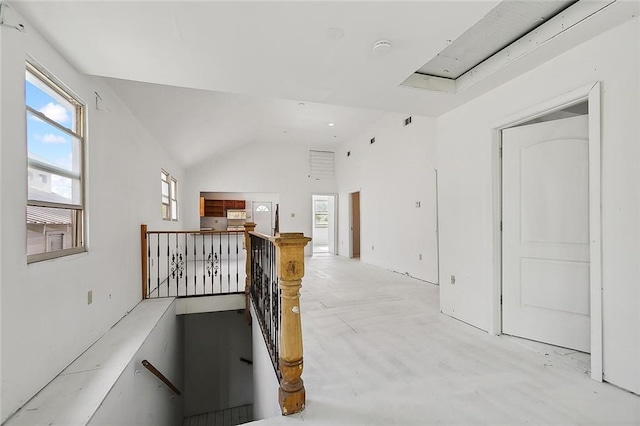 bedroom featuring vaulted ceiling