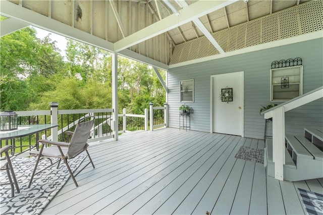 view of wooden deck