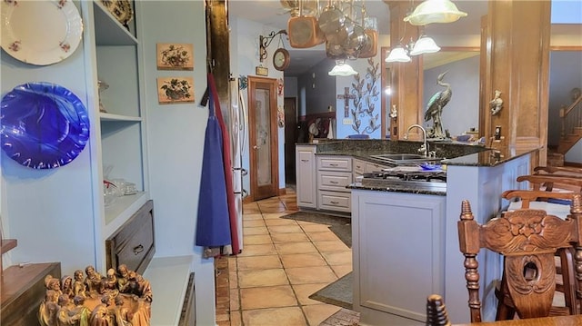 bathroom with tile floors