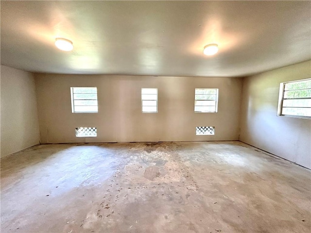 spare room with a wealth of natural light