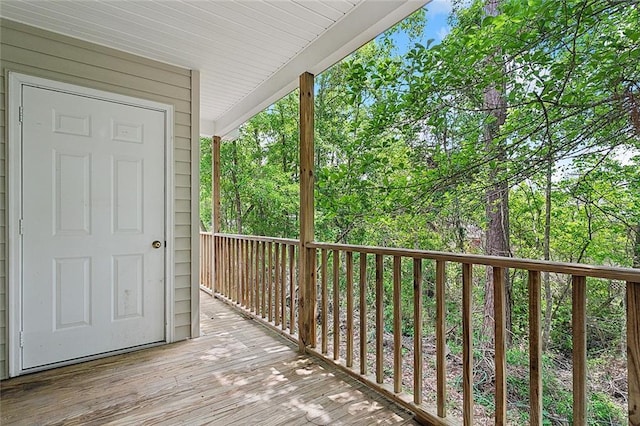 view of wooden deck