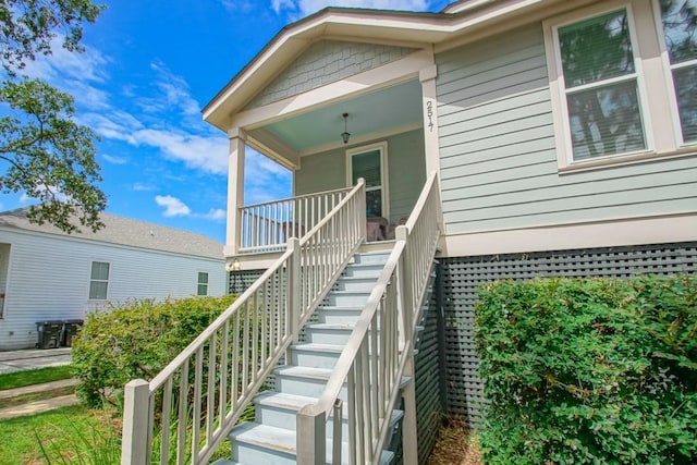 view of doorway to property