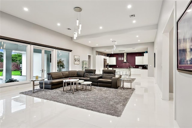 interior space featuring french doors