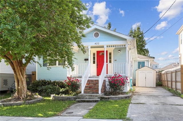 bungalow-style home featuring a porch