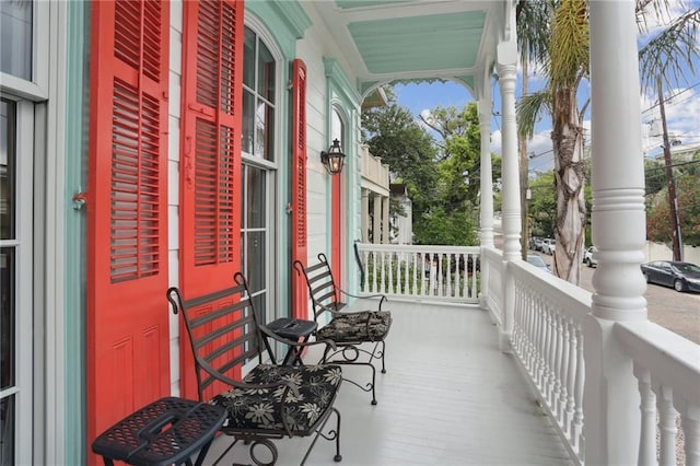 balcony with a porch