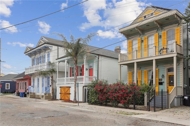 italianate home with a balcony