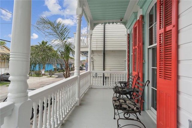 balcony with a porch