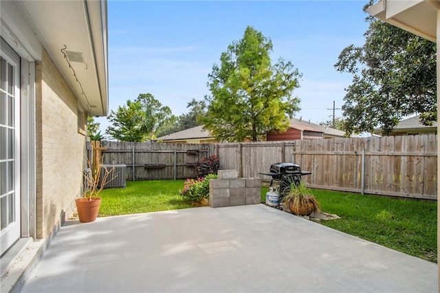 view of patio featuring central AC