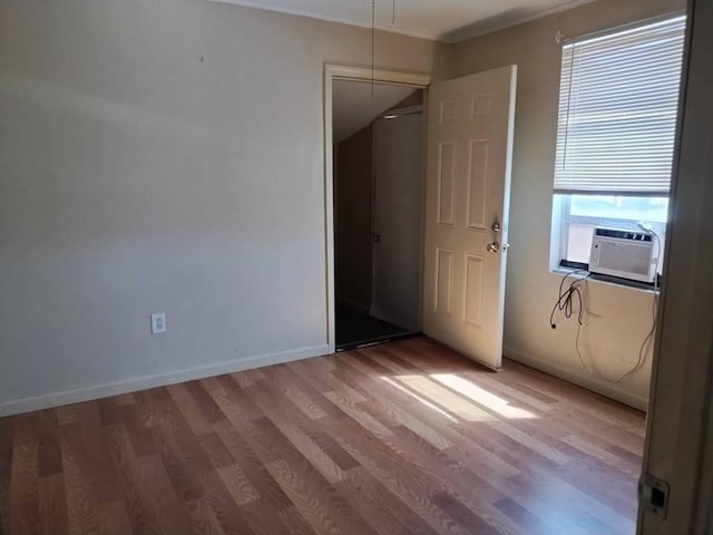 empty room featuring wood-type flooring