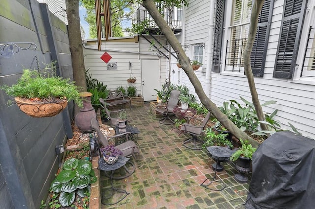 view of patio / terrace featuring grilling area