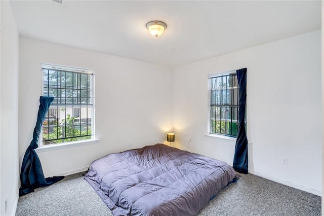 bedroom with carpet floors