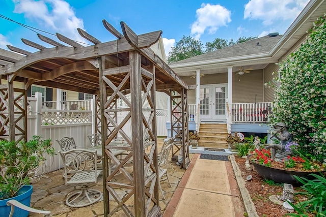 view of patio / terrace featuring a pergola