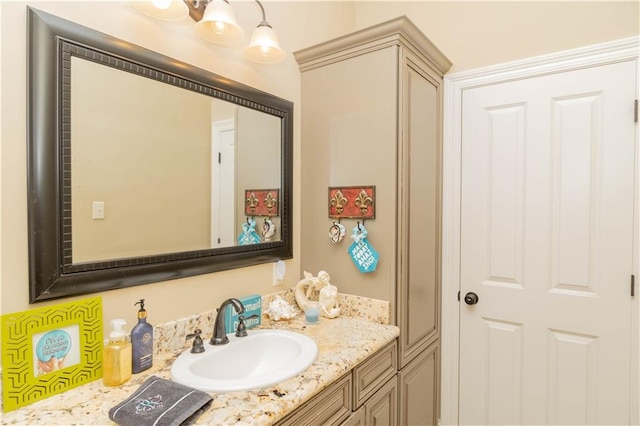 bathroom featuring oversized vanity