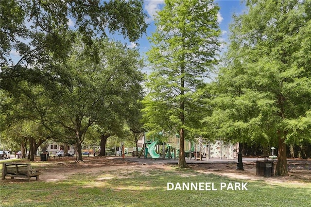 view of community with a playground