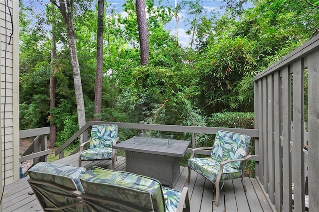 view of wooden deck