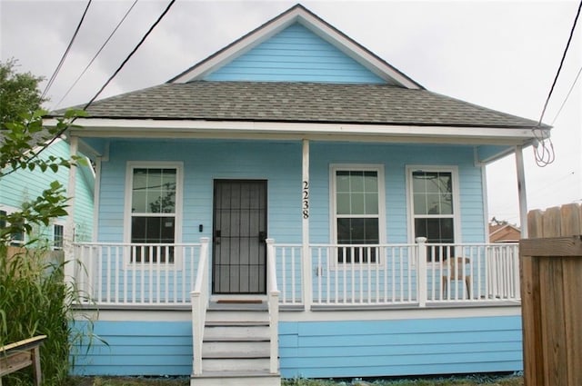 bungalow featuring a porch