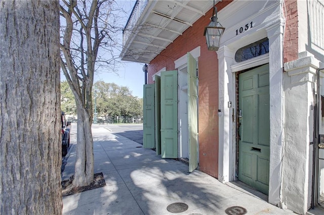 view of doorway to property