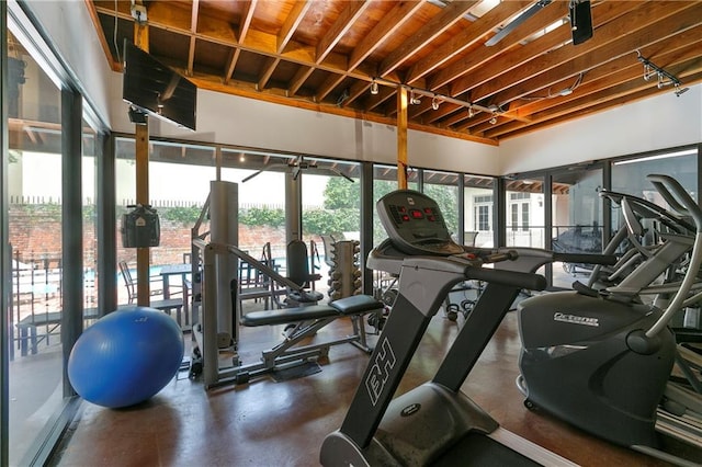 view of exercise room