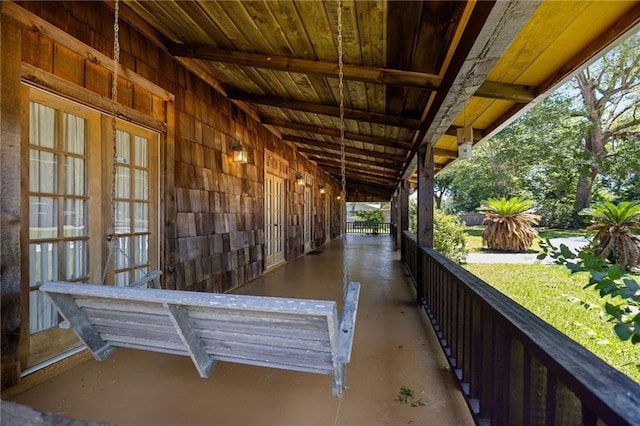 view of patio with french doors