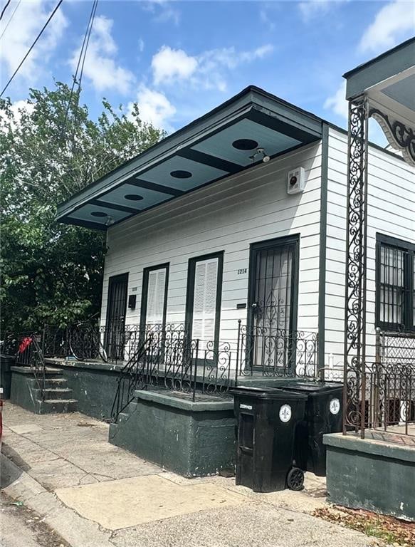 exterior space with covered porch